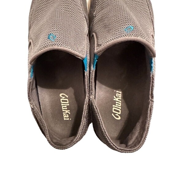 Olukai Boys Nohea Mesh Slip On Shoes Gray Flat Textile shoes loafers size J2 - Picture 6 of 7
